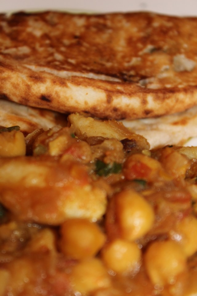 Indian bread with Channa Masala