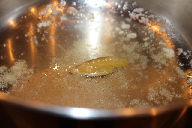 Flavor the butter/olive oil mix