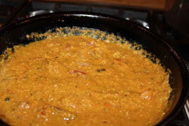 Doctored gravy: add tomatoes, turmeric and spices