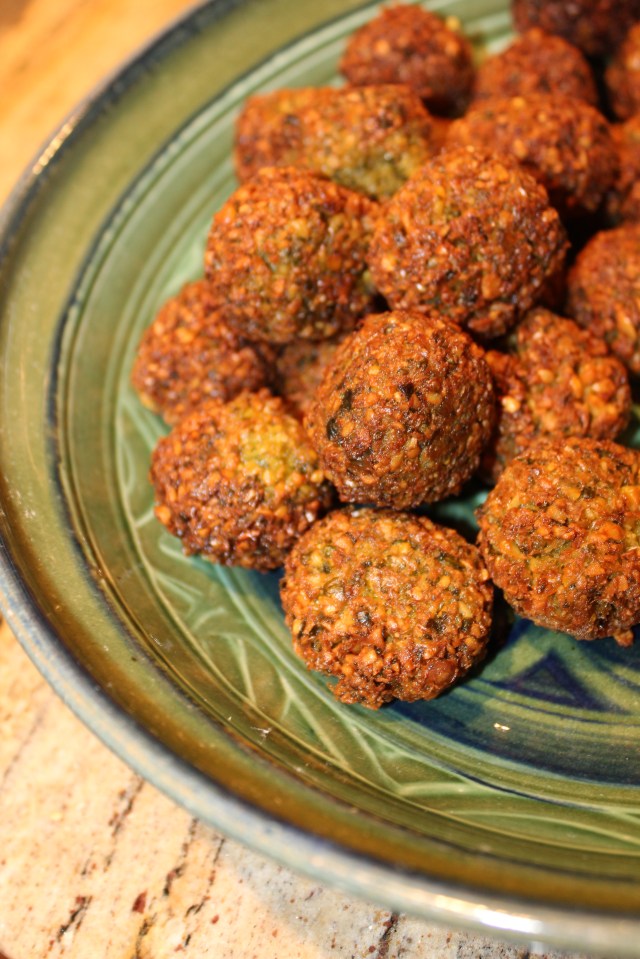 Falafels, made with chickpeas, Israeli style
